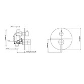 Expert Homewares Euro Round Shower/Bath Mixer Diverter