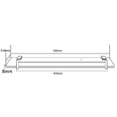 Expert Homewares Ottimo Chrome Glass Shower Shelf