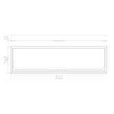 Expert Homewares Omar 600mm Glass Shower Shelf