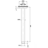 Expert Homewares Nero 600mm Square Ceiling Shower Arm