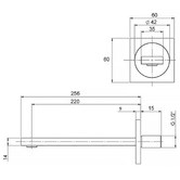 Expert Homewares Square 250mm Wall Mounted Bath/Basin Spout