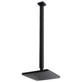 Expert Homewares Eva Black 200mm Square Ceiling Shower Arm &amp; Head
