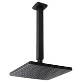 Expert Homewares Eva Black 200mm Square Ceiling Shower Arm &amp; Head