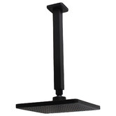 Expert Homewares Eva Black 200mm Square Ceiling Shower Arm &amp; Head