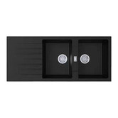 Expert Homewares 1160mm Double Granite Kitchen Sink with Drainer