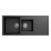 Expert Homewares Carysil 1160mm 1 &amp; &frac14; Granite Composite Kitchen Sink with Drainer