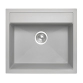 Expert Homewares Carysil 560mm Single White Granite Composite Kitchen Sink