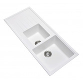 Expert Homewares Carysil 1160mm 1 &amp; &frac14; Granite Composite Kitchen Sink with Drainer