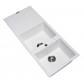Expert Homewares 1160mm Double Granite Composite Kitchen Sink with Drainer