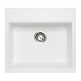 Expert Homewares Carysil 560mm Single White Granite Composite Kitchen Sink