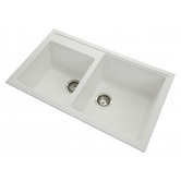 Expert Homewares Carysil 860mm 1 &amp; &frac34; Black Granite Composite Kitchen Sink