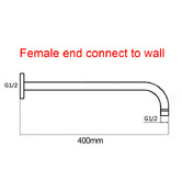 Expert Homewares Euro 300mm Round Chrome Super-Slim Shower Arm &amp; Head