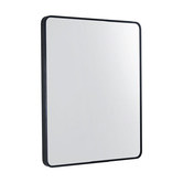 Expert Homewares Black Rectangular Aluminium Wall Mirror with Brackets