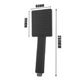 Expert Homewares Black Square Hand-held Shower Head