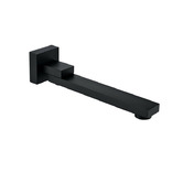 Expert Homewares Nero Black Bath/Basin Wall Spout &amp; Mixer Tap Set