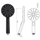 Expert Homewares 5 Piece Black Round Top Water Inlet Shower Set