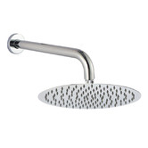 Expert Homewares Euro 300mm Round Chrome Super-Slim Shower Arm &amp; Head