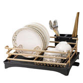 Expert Homewares Black &amp; Rose Gold Aluminium Dish Drying Rack