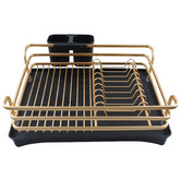 Expert Homewares Black &amp; Rose Gold Aluminium Dish Drying Rack