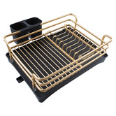 Expert Homewares Black &amp; Rose Gold Aluminium Dish Drying Rack