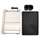 Expert Homewares Black &amp; Rose Gold Aluminium Dish Drying Rack