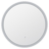 Expert Homewares Silver Bettencourt Round LED Bathroom Mirror