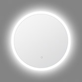 Expert Homewares Silver Bettencourt Round LED Bathroom Mirror