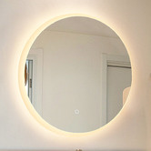 Expert Homewares Silver Albrecht Round LED Bathroom Mirror
