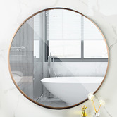 Expert Homewares Round Stainless Steel Wall Mirror