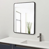 Expert Homewares Black Rectangular Aluminium Wall Mirror