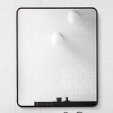 Expert Homewares Black Rectangular Aluminium Wall Mirror