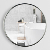 Expert Homewares Round Stainless Steel Wall Mirror