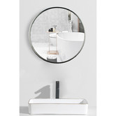 Expert Homewares Round Stainless Steel Wall Mirror