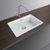 Expert Homewares Granite Quartz Stone Single Kitchen Sink Bowl