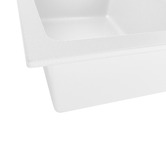 Expert Homewares 1160mm Double White Granite Kitchen Sink with Drainer