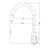 Expert Homewares Solander Swivel Pull-Out Kitchen Mixer
