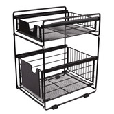 Expert Homewares 2 Tier Stainless Steel Kitchen Storage Organiser