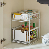 Expert Homewares 2 Tier Stainless Steel Kitchen Storage Organiser