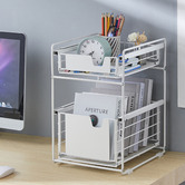 Expert Homewares 2 Tier Stainless Steel Kitchen Storage Organiser