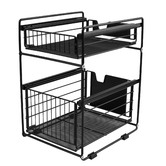 Expert Homewares 2 Tier Stainless Steel Kitchen Storage Organiser