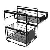 Expert Homewares 2 Tier Stainless Steel Kitchen Storage Organiser