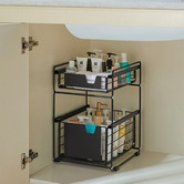 Expert Homewares 2 Tier Stainless Steel Kitchen Storage Organiser