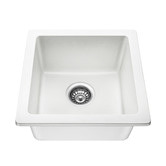 Expert Homewares White Granite Kitchen &amp; Laundry Single Sink Bowl