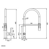 Expert Homewares Round Claudio Swivel Kitchen Sink Mixer
