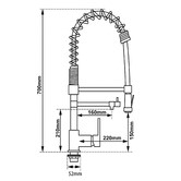 Expert Homewares Double Spout Pull Down Kitchen Sink Mixer