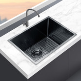 Expert Homewares Deema 600mm Single Stainless Steel Kitchen Sink &amp; Accessories Package