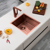 Expert Homewares Cadmus 390mm Single Stainless Steel Kitchen Sink &amp; Accessories Package