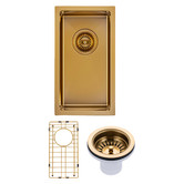 Expert Homewares Ehecati 250mm Single Stainless Steel Kitchen Sink &amp; Accessories Package