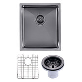 Expert Homewares Cadmus 390mm Single Stainless Steel Kitchen Sink &amp; Accessories Package