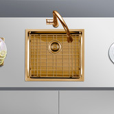 Expert Homewares Circinus 500mm Single Stainless Steel Kitchen Sink &amp; Accessories Package